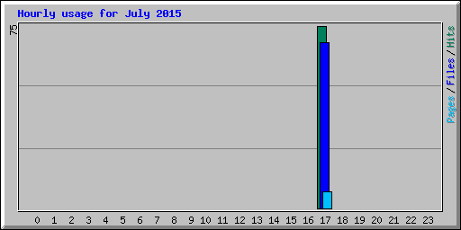 Hourly usage for July 2015
